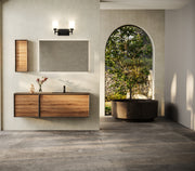 Cadoc 2 Light 15" Vanity in Matte Black in a room setting