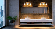 Cadoc 3 Light 23.5" Vanity in Chrome in a room setting