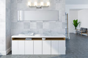 Cadoc 4 Light 31.5" Vanity in Chrome in a room setting