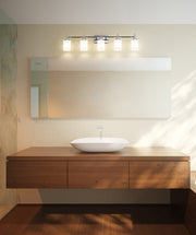 Cadoc 5 Light 40.5" Vanity in Chrome in a room setting