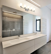 Cadoc 5 Light 40.5" Vanity in Chrome in a room setting