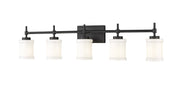 Cadoc 5 Light 40.5" Vanity in Matte Black