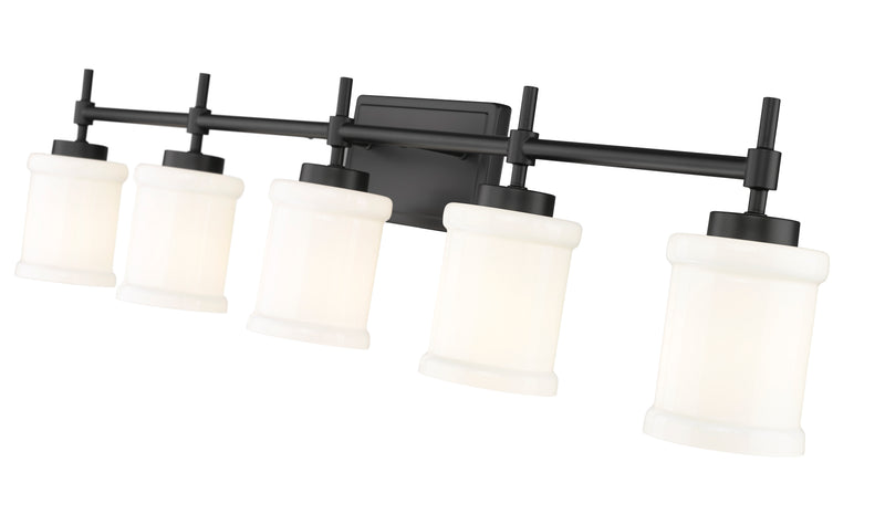 Cadoc 5 Light 40.5" Vanity in Matte Black