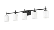 Cadoc 5 Light 40.5" Vanity in Matte Black