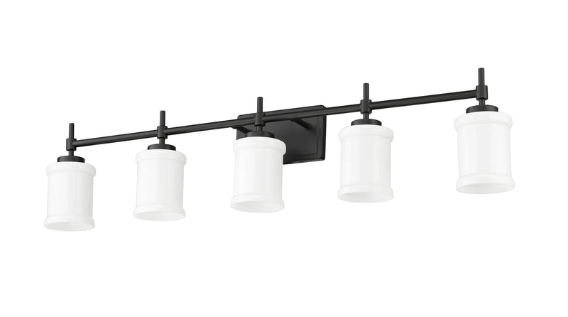 Cadoc 5 Light 40.5" Vanity in Matte Black