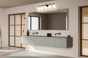 Cadoc 5 Light 40.5" Vanity in Matte Black in a room setting