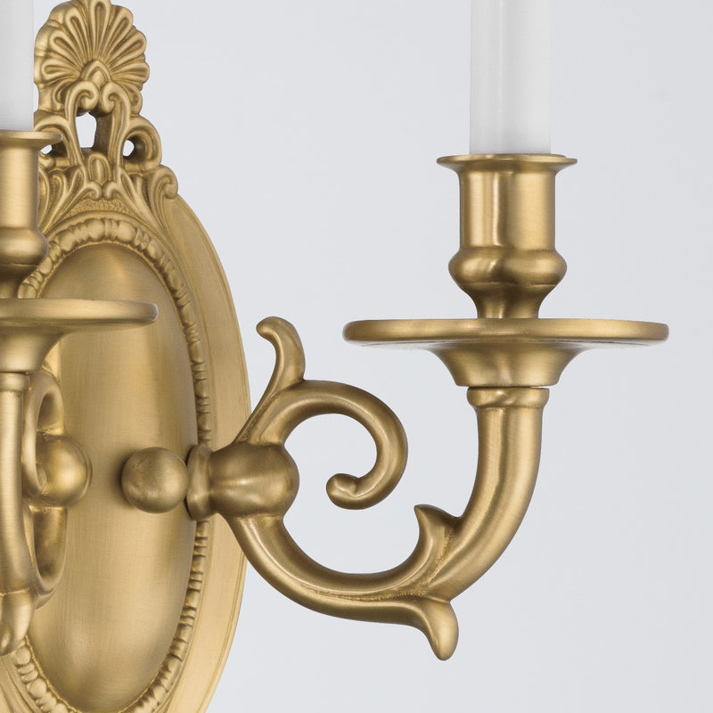Milford 2 Light 9.5" Sconce in Aged Brass