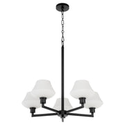 Cassini 5 Light Chandelier in Matte Black