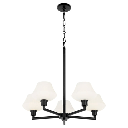 Cassini 5 Light Chandelier in Matte Black