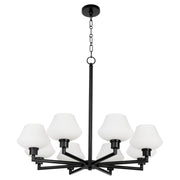 Cassini 8 Light Chandelier in Matte Black