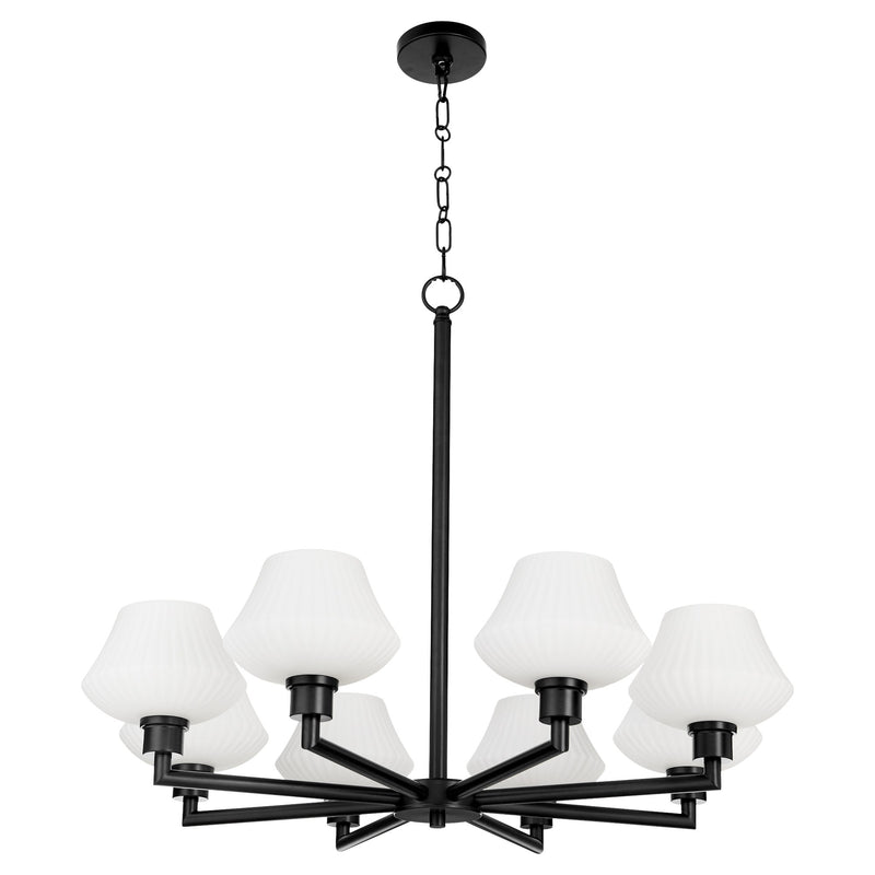 Cassini 8 Light Chandelier in Matte Black