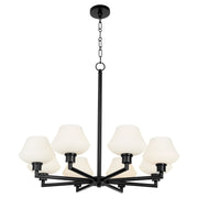 Cassini 8 Light Chandelier in Matte Black