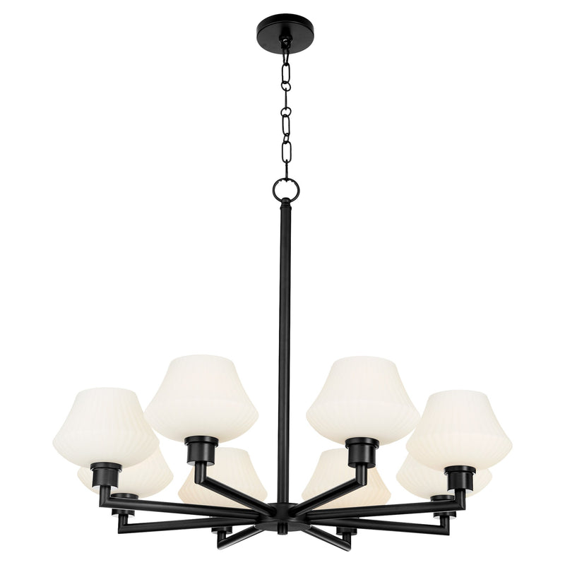 Cassini 8 Light Chandelier in Matte Black