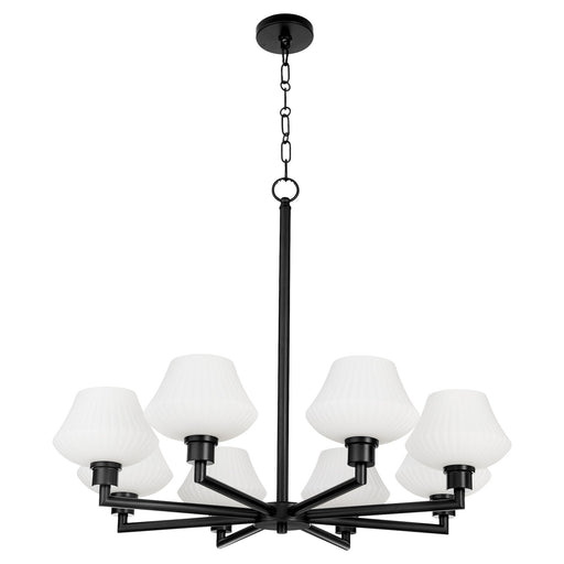 Cassini 8 Light Chandelier in Matte Black