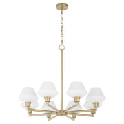 Cassini 8 Light Chandelier in Aged Brass
