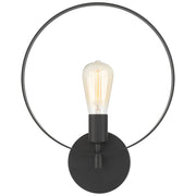 Hoop Wall Sconce in Matte Black