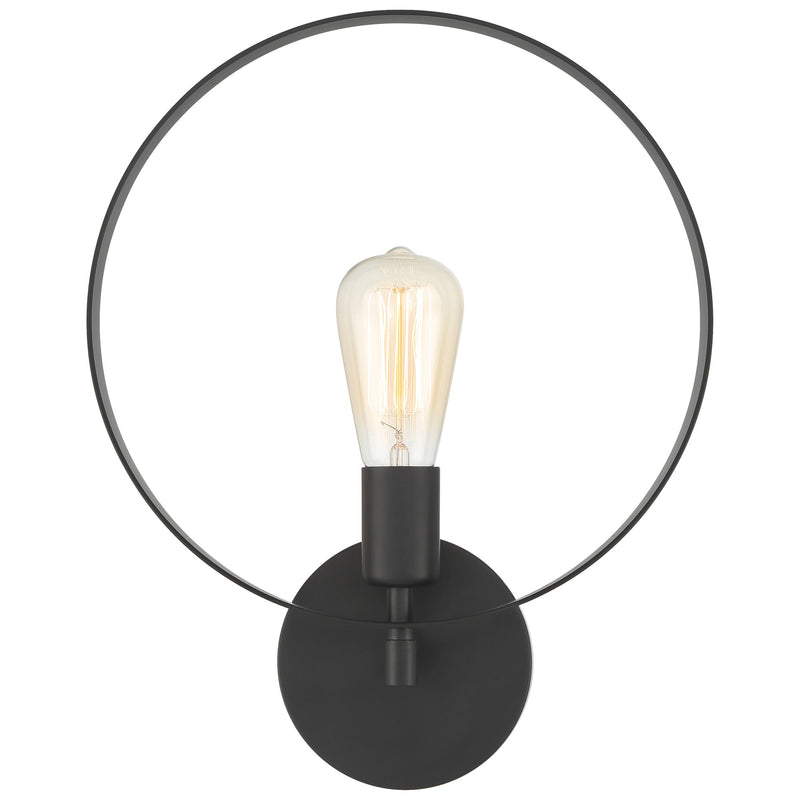 Hoop Wall Sconce in Matte Black
