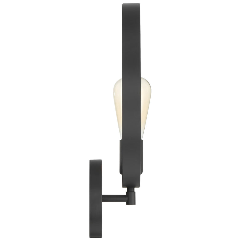 Hoop Wall Sconce in Matte Black