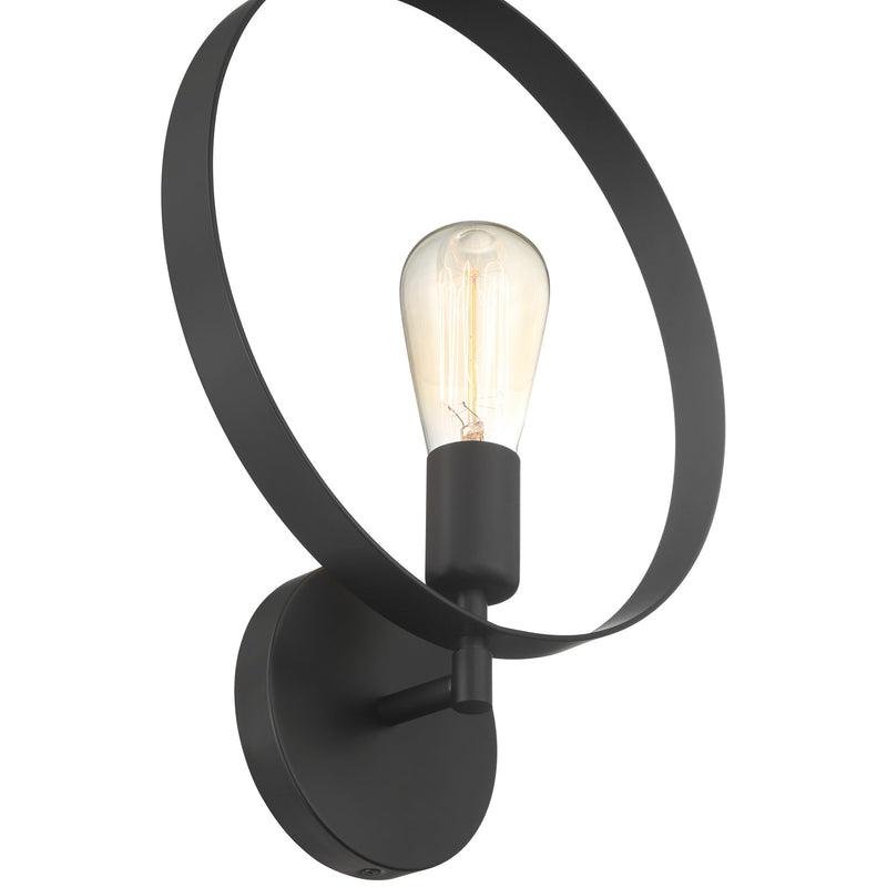Hoop Wall Sconce in Matte Black