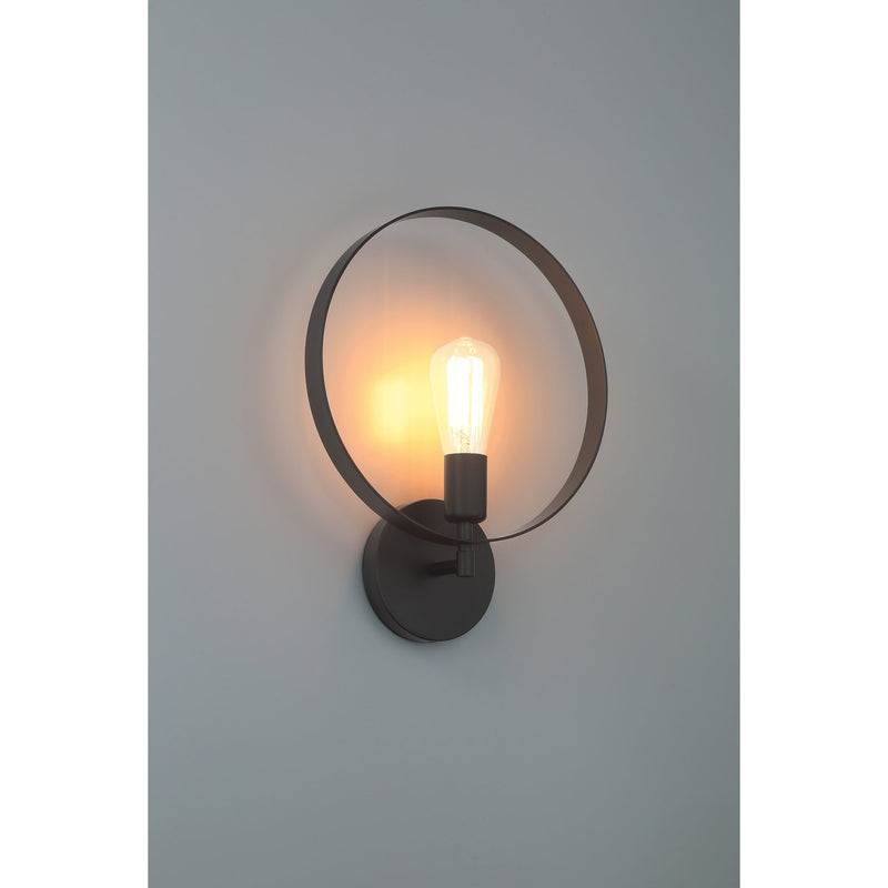 Hoop Wall Sconce in Matte Black