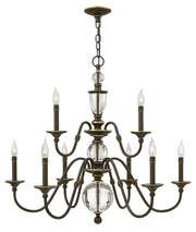 Eleanor 9-Light Chandelier in Light Oiled Bronze