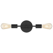 Iconic 2-Light LED Bath Vanity Light in Matte Black