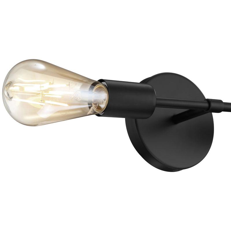 Iconic 2-Light LED Bath Vanity Light in Matte Black