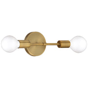 Iconic G 2-Light LED Wall Sconce in Antique Brushed Brass