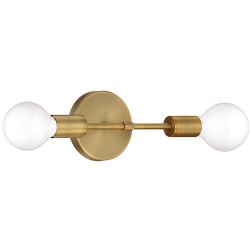 Iconic G 2-Light LED Wall Sconce in Antique Brushed Brass