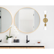 Iconic G 2-Light LED Wall Sconce in Antique Brushed Brass