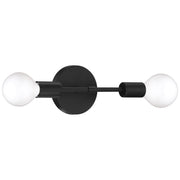 Iconic G 2-Light LED Wall Sconce in Matte Black