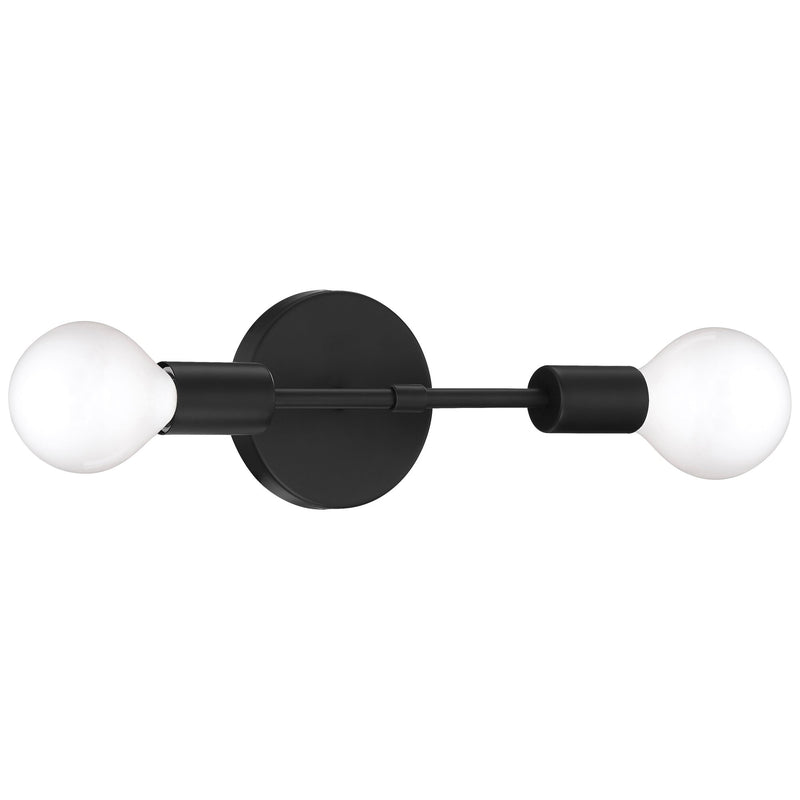 Iconic G 2-Light LED Wall Sconce in Matte Black