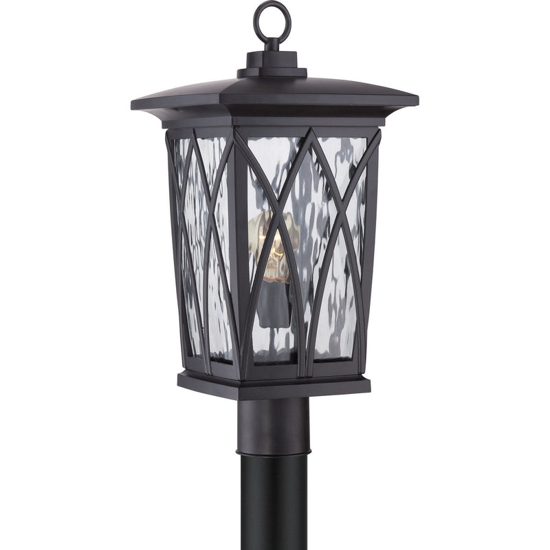 Grover Outdoor Post Lantern in Mystic Black