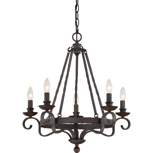 Noble 5-Light Chandelier in Rustic Black