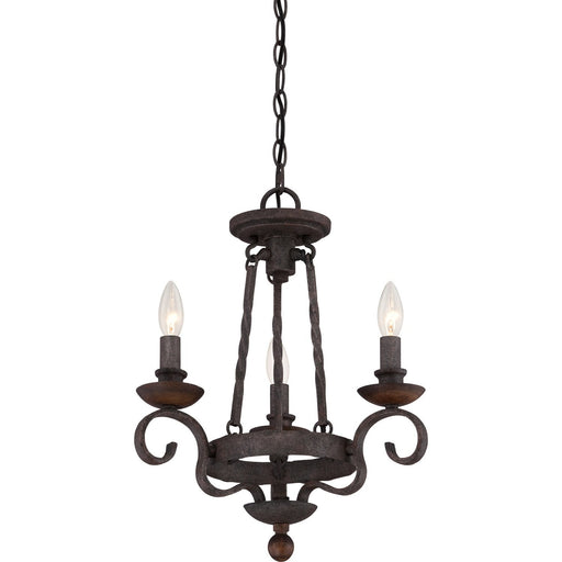 Noble 3-Light Mini Chandelier in Rustic Black
