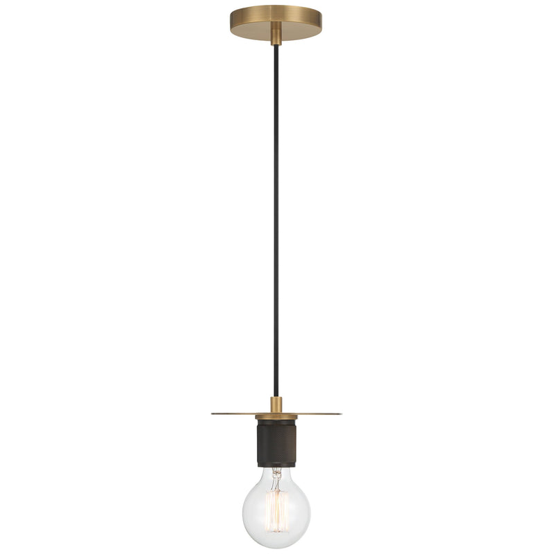 Central LED Mini Pendant in Antique Brass