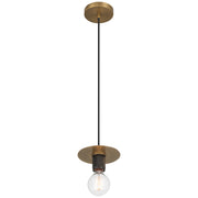 Central LED Mini Pendant in Antique Brass