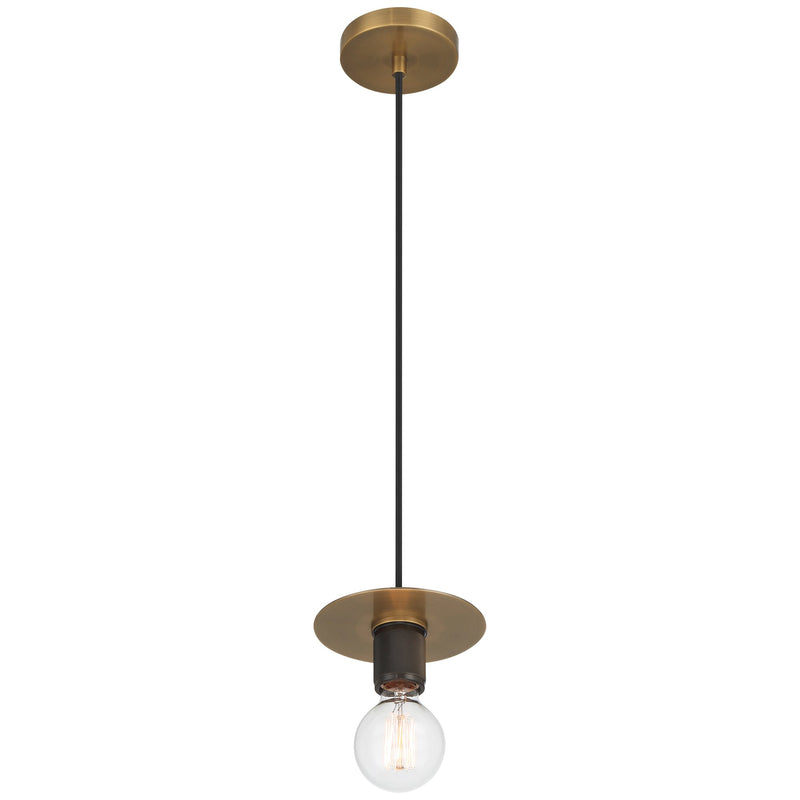 Central LED Mini Pendant in Antique Brass