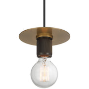 Central LED Mini Pendant in Antique Brass