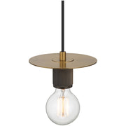Central LED Mini Pendant in Antique Brass