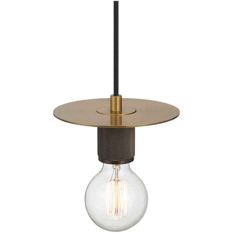 Central LED Mini Pendant in Antique Brass