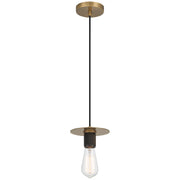 Central LED Mini Pendant in Antique Brass