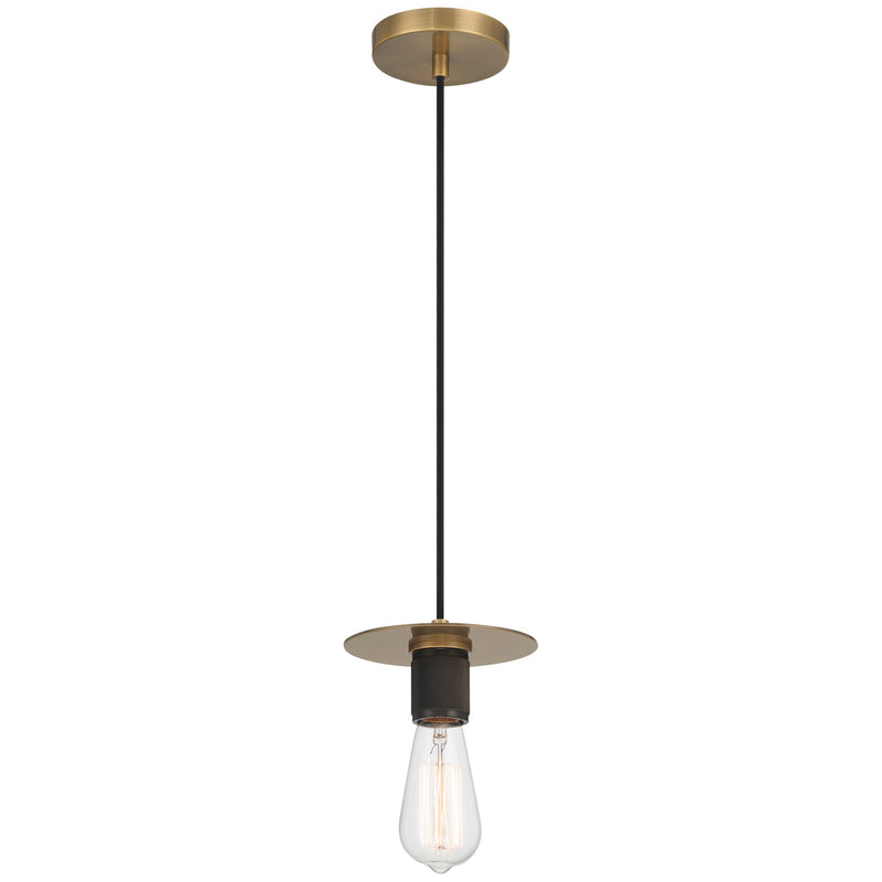 Central LED Mini Pendant in Antique Brass