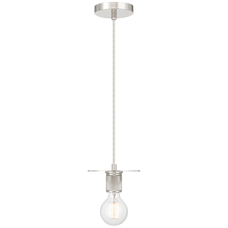 Central LED Mini Pendant in Polished Nickel