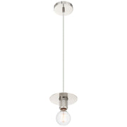Central LED Mini Pendant in Polished Nickel