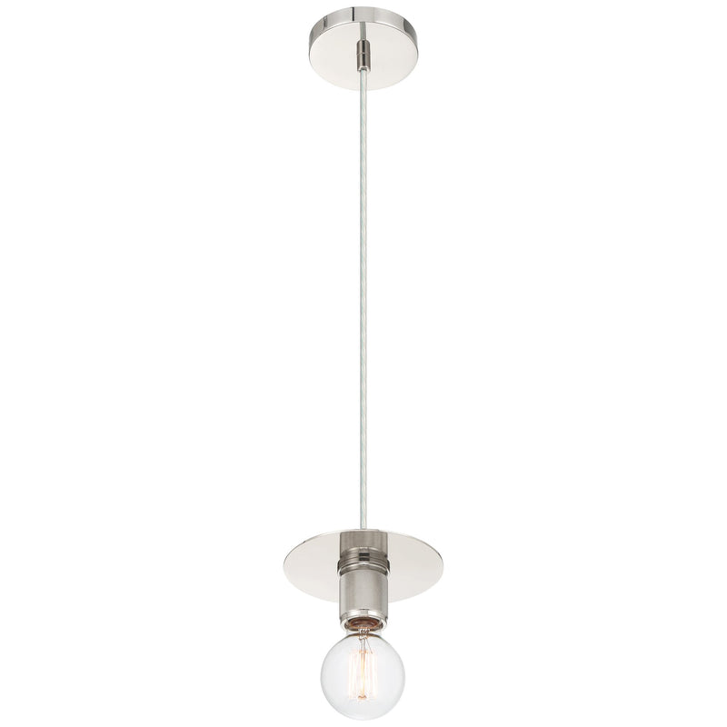 Central LED Mini Pendant in Polished Nickel
