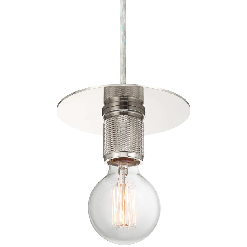 Central LED Mini Pendant in Polished Nickel