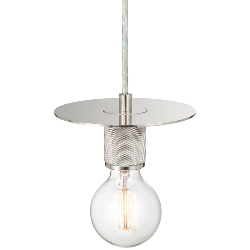 Central LED Mini Pendant in Polished Nickel