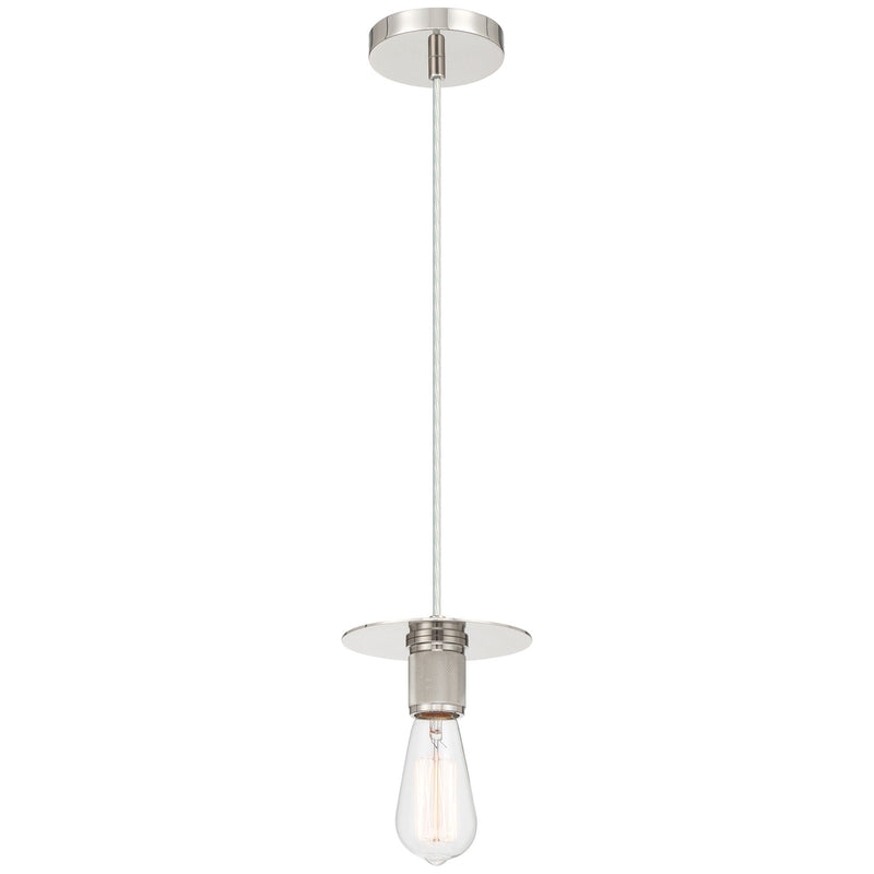 Central LED Mini Pendant in Polished Nickel