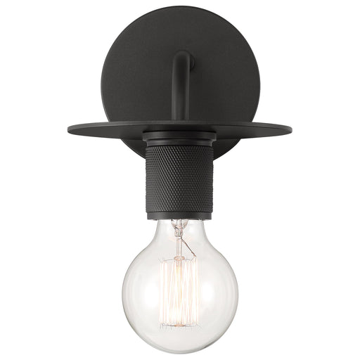 Central LED Wall Sconce in Black